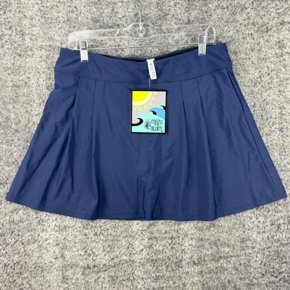 NEW‎ Mazu Swim Navy Blue Athletic Skort Size 14 Skirt Style Swim Cover Up Skirt
